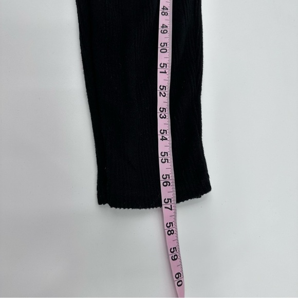 Shein Jumpsuit Women Medium NEW Black Ribbed Knit Long Sleeve Open Back Sxy - Picture 15 of 15